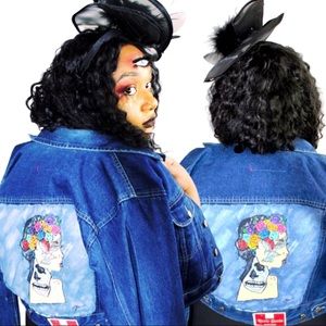 New Hand painted JEAN JACKET